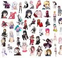 50 Adet Sevimli Anime Kızları Sticker Seti 02