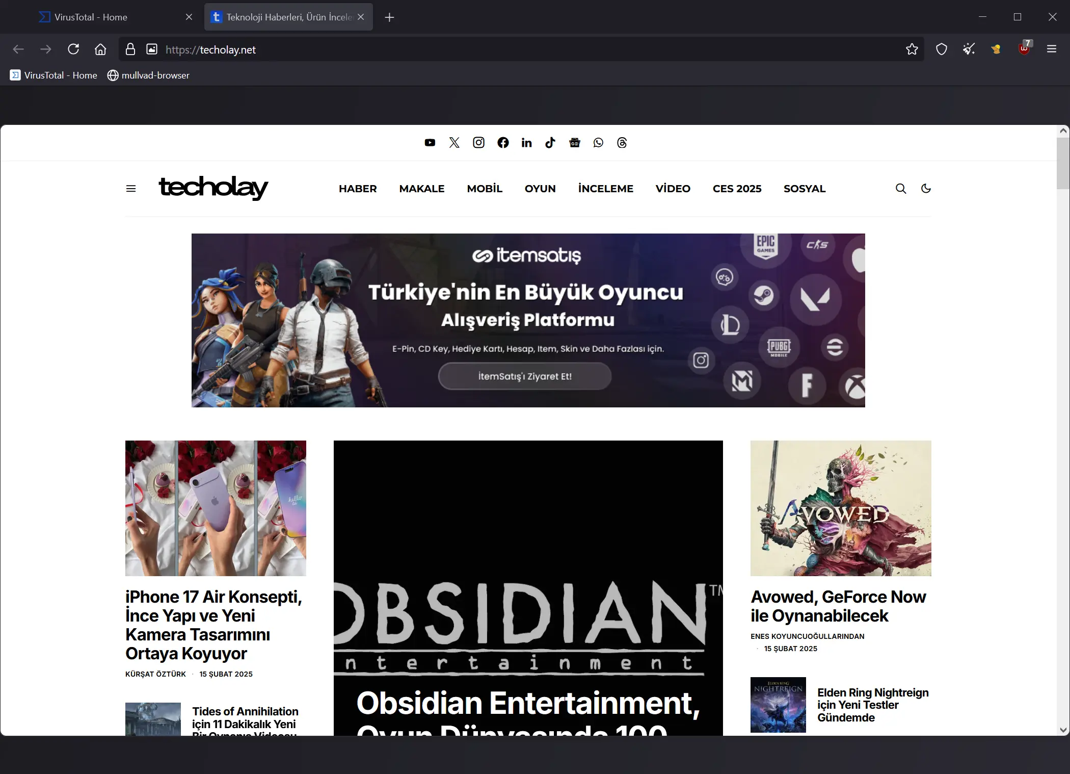 Mullvad Browser Ekran Görüntüsü