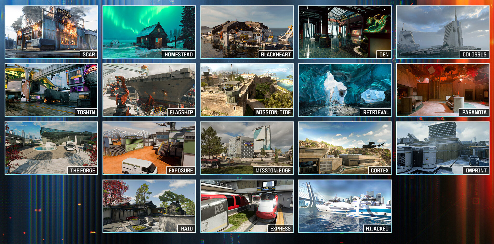 Black Ops 7 haritalarından bazıları