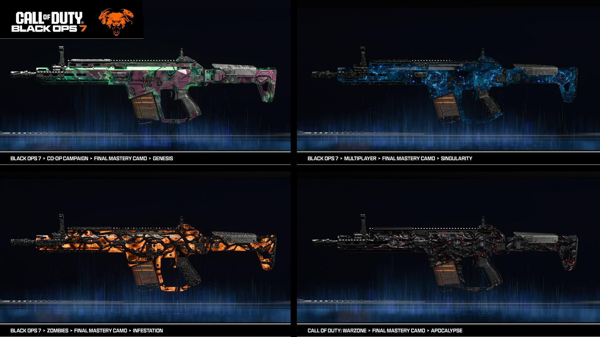 Black Ops 7 mastery camoları