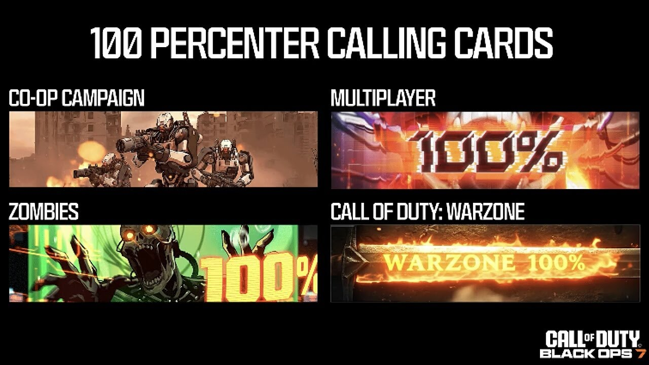 Black Ops 7 %100 calling cardları