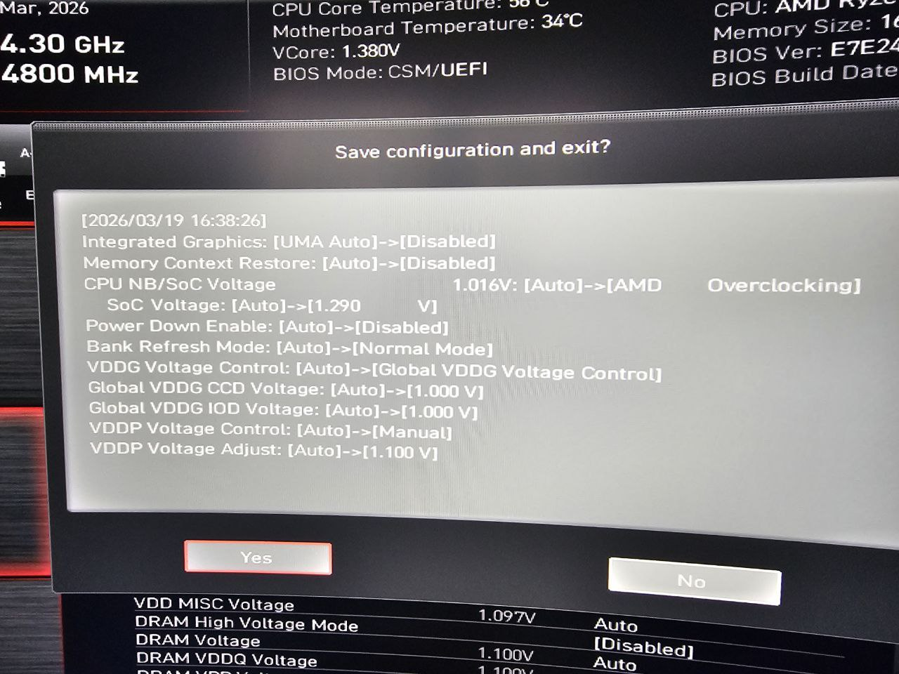 EXPO aktif etmeden sadece 2 ram 4600 çalışıyor mu ayarları