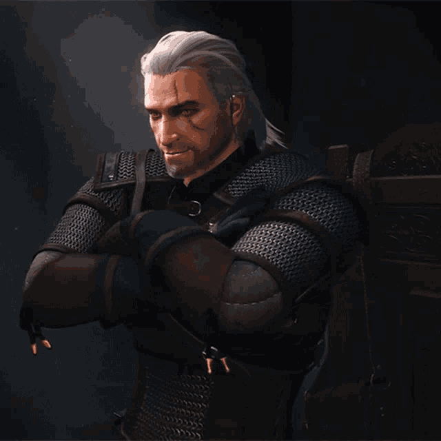 chilling-geralt-of-rivia.gif