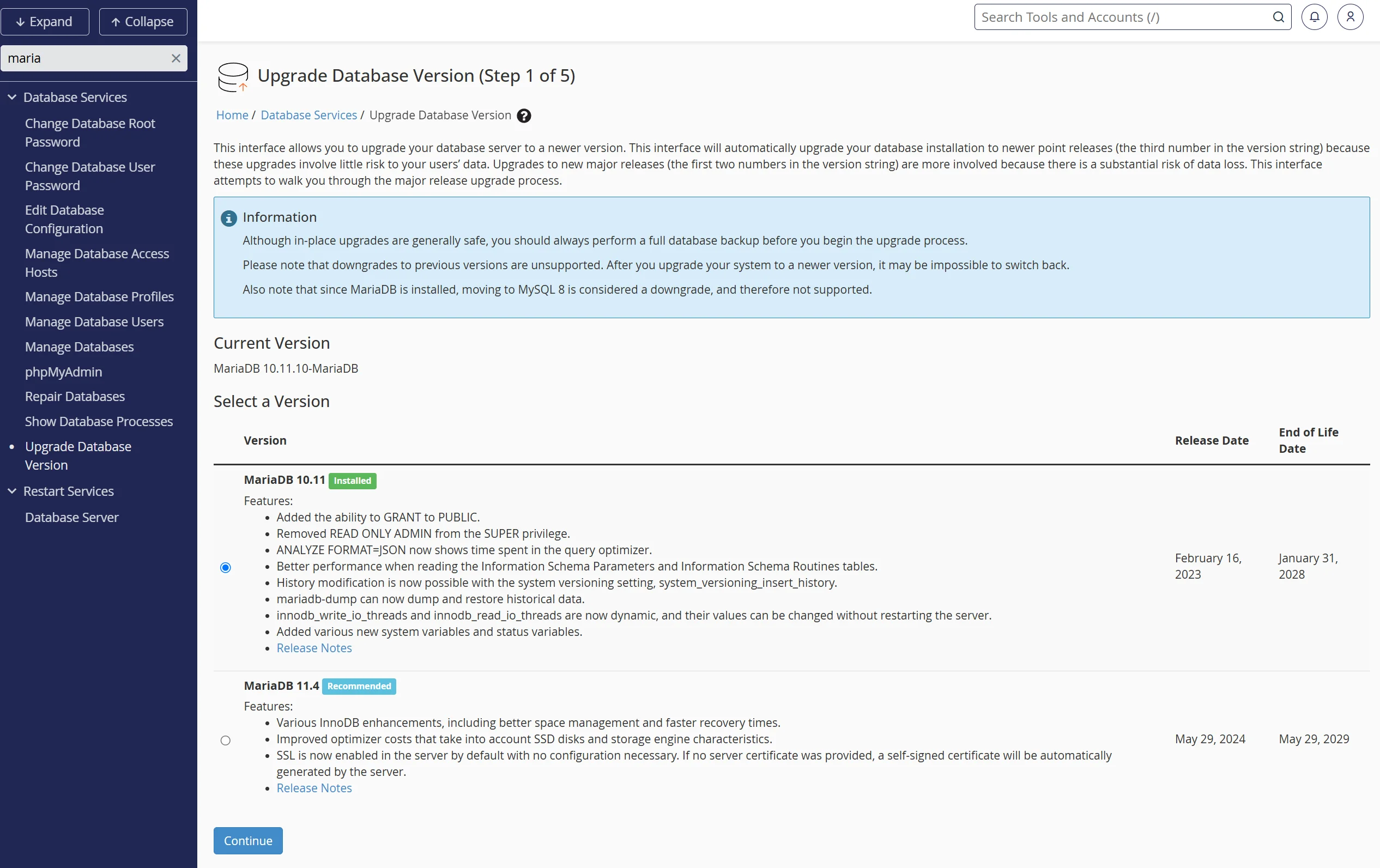 cPanel MariaDB.webp