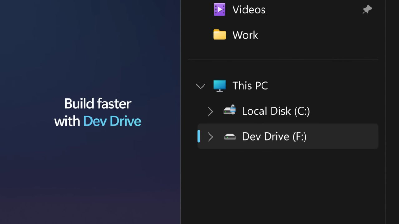 Dev Home Trailer File Explorer Quick Access Menu.webp