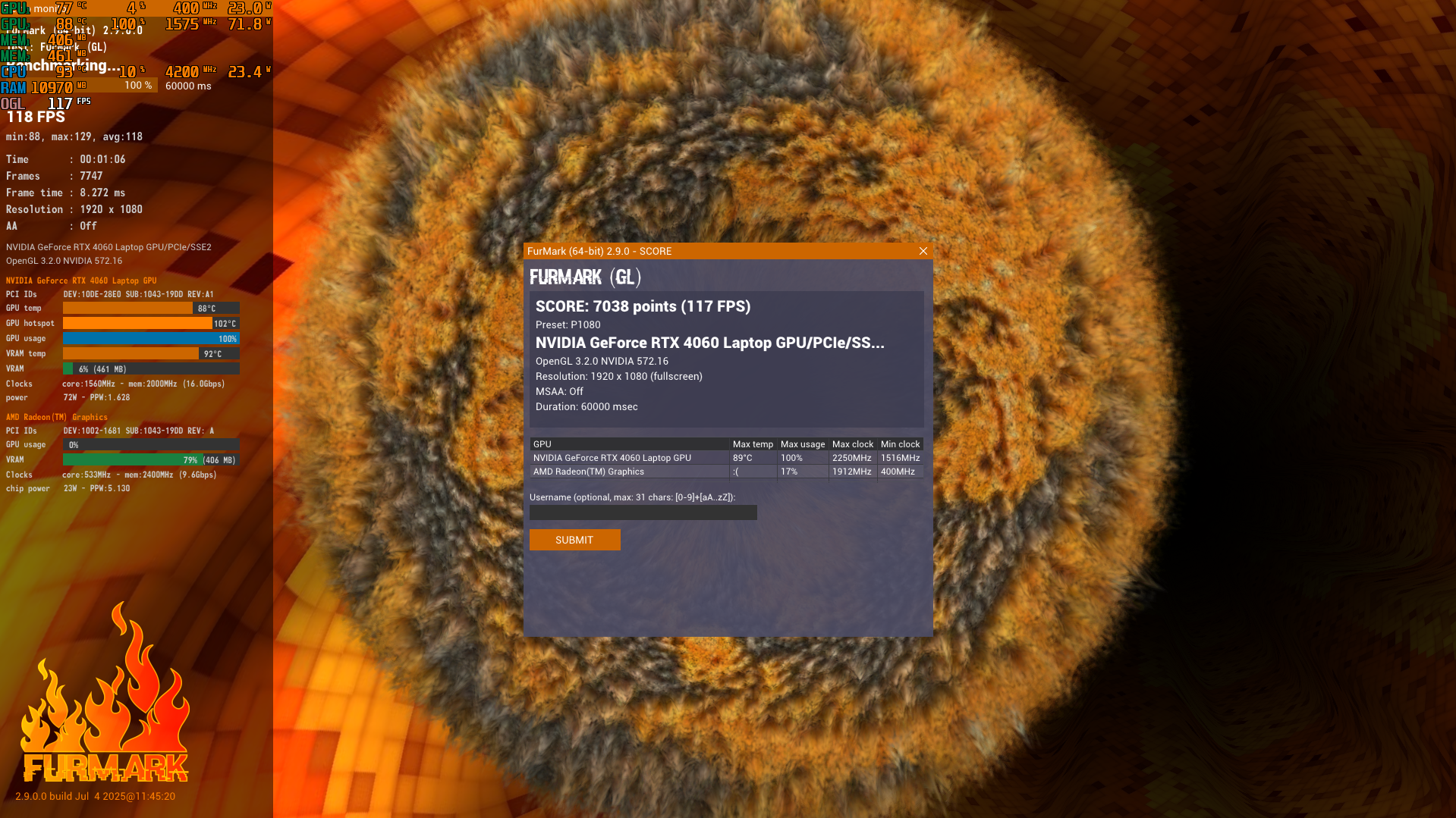 Furmark RTX 4060 Benchmark.webp