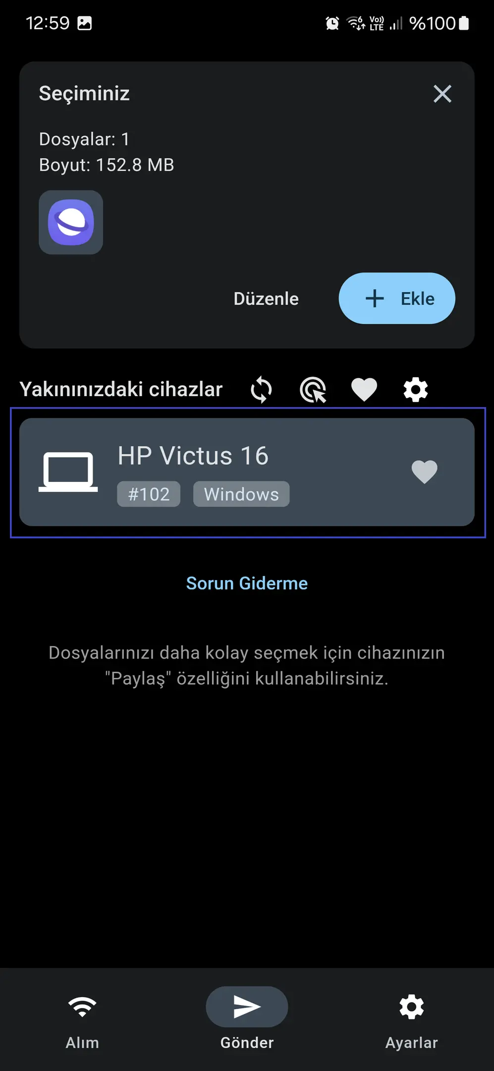 Gönderilecek cihazın seçimi.webp