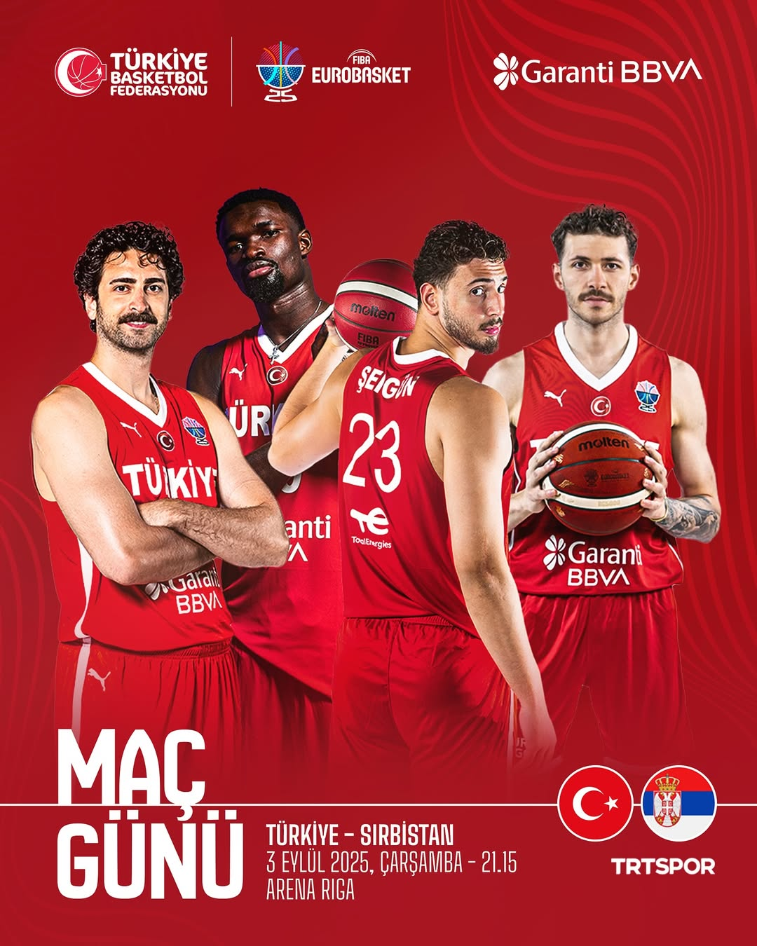 MAÇ GÜNÜ! 🇹🇷Ay-Yıldızlılarımız, FIBA 2025 Avrupa Şampiyonası A Grubu son maçında Sırbistan ile.webp
