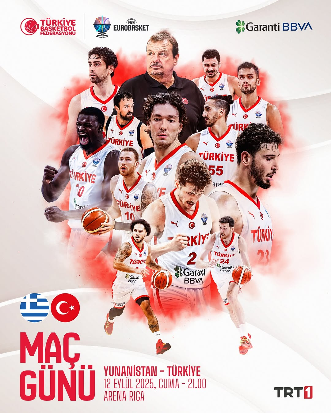 MAÇ GÜNÜ! 🇹🇷FIBA 2025 Avrupa Şampiyonası yarı final maçında 12 Dev Adam’ın rakibi Yunanistan. .webp