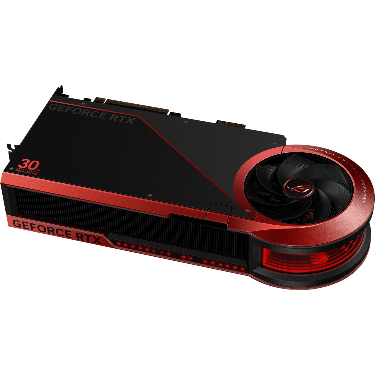 ROG Matrix GeForce RTX 5090 - ASUS Graphics Card 30th Anniversary Edition_Angled Back Large.webp