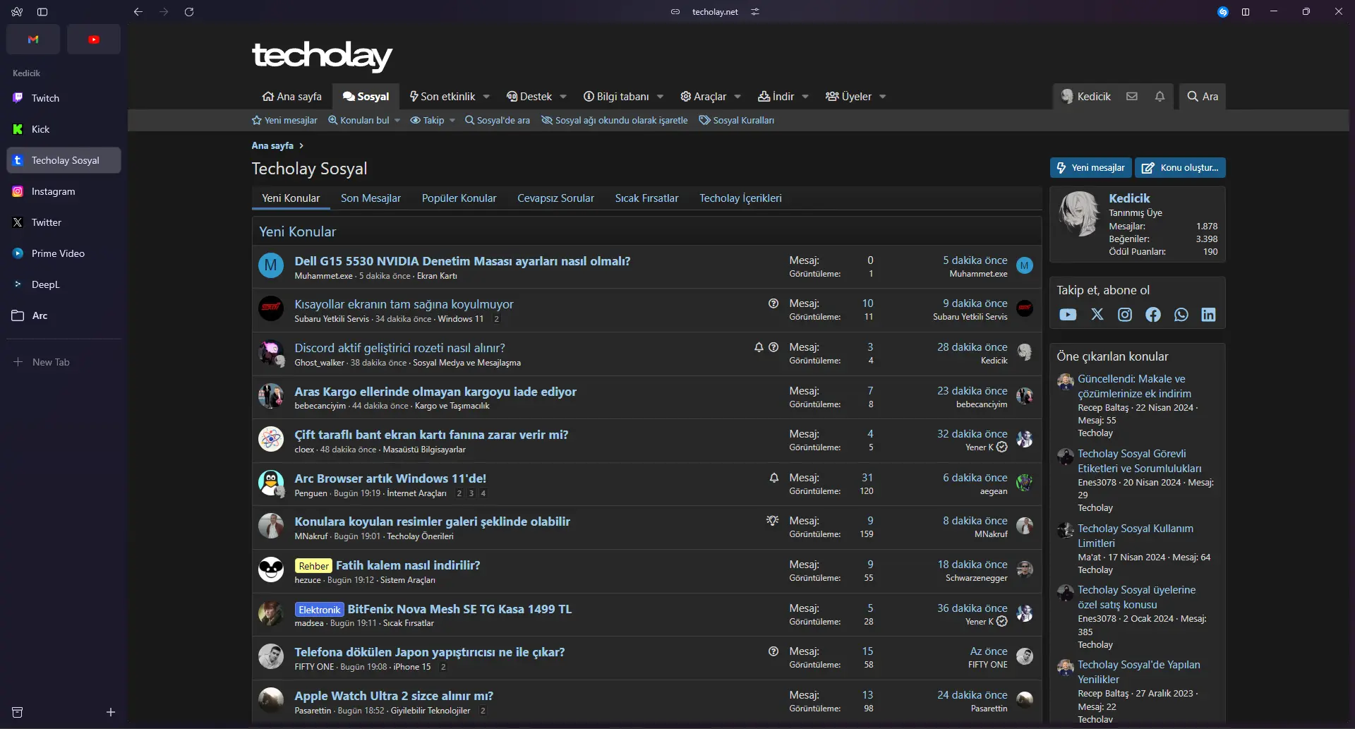 İnceleme: Arc Browser | Techolay Sosyal