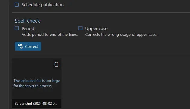 techolay sosyal dosya yüklerken hata veriyor.webp