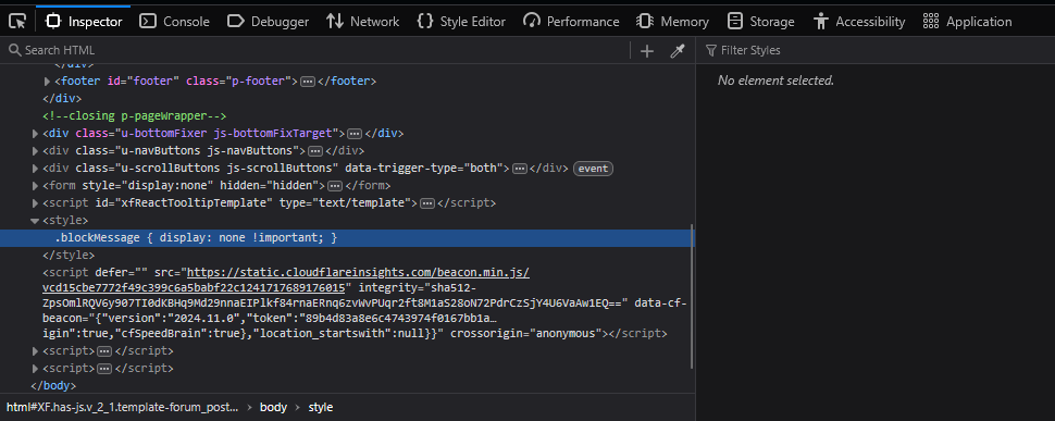 techolay sosyal modal message bug kaynağı - sorunlu css kodu.webp