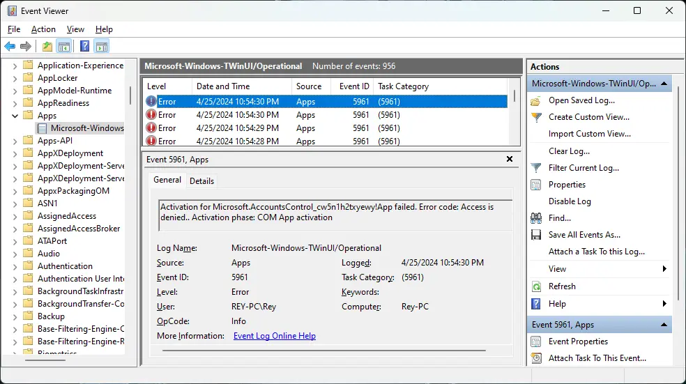 windows 11 accountcontrol erişim engellendi hatası.webp