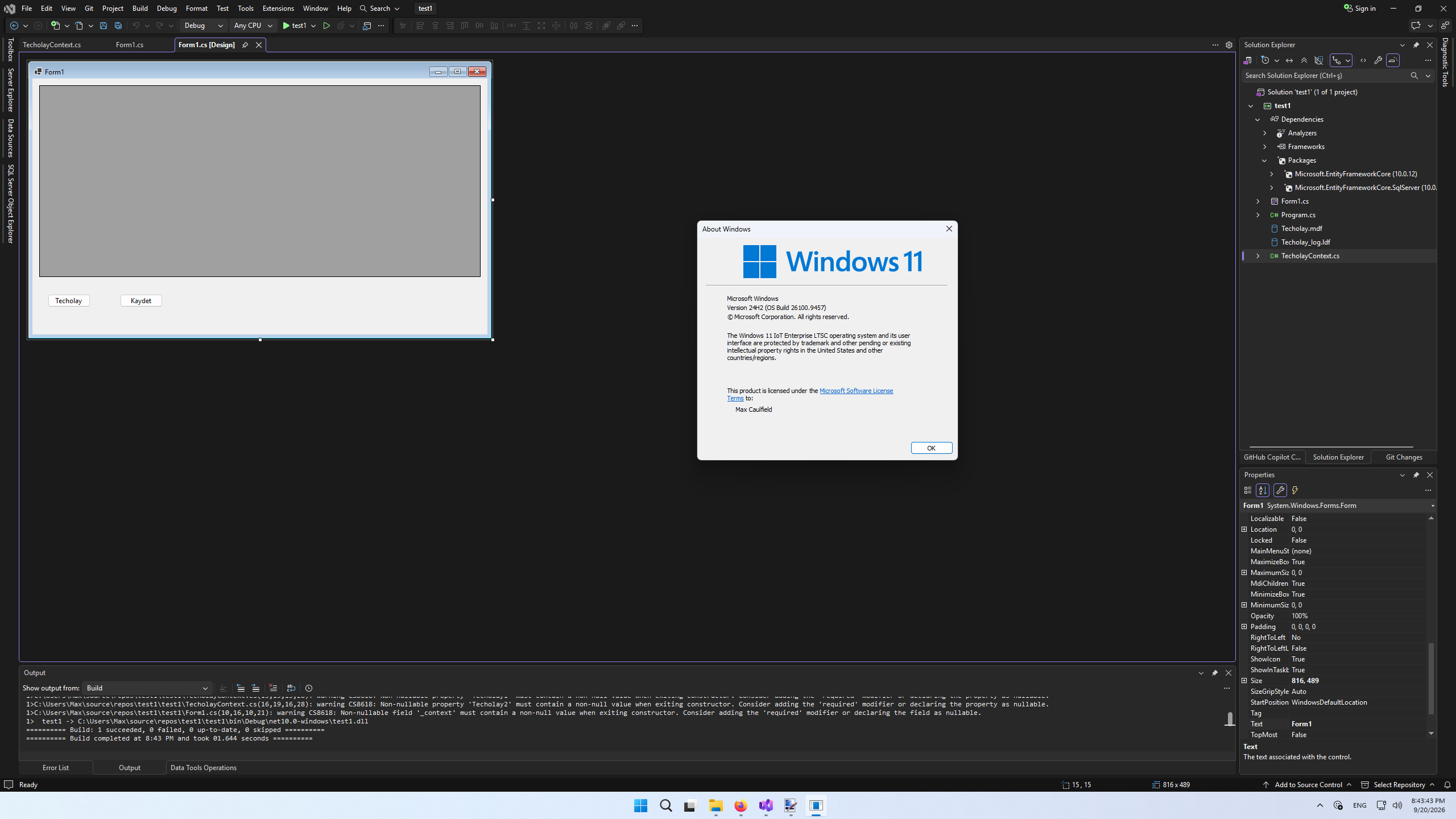 Windows 11 LTSC 2024'te Visual Studio 2026 Çalışıyor 1.webp