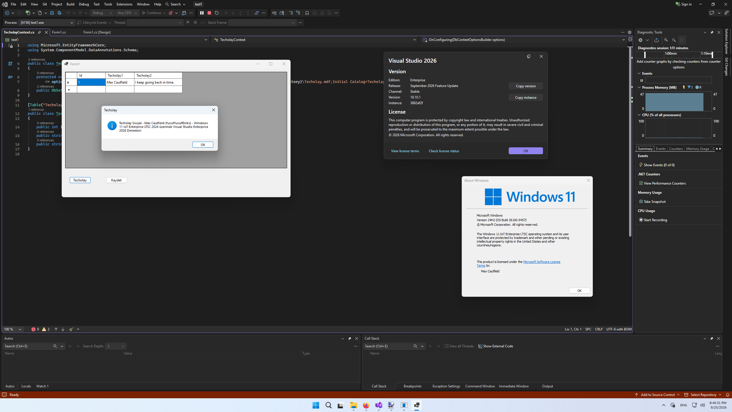Windows 11 LTSC 2024'te Visual Studio 2026 Çalışıyor 6.webp
