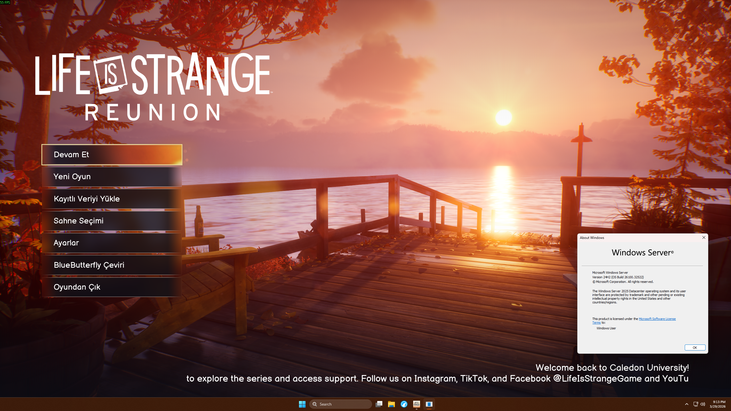 windows server 2025 datacenter yapı 26100.32522'de life is strange reunion çalışıyor 3.webp