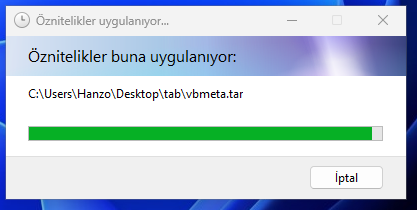 Klasör Şifreleme Uygulanıyor
