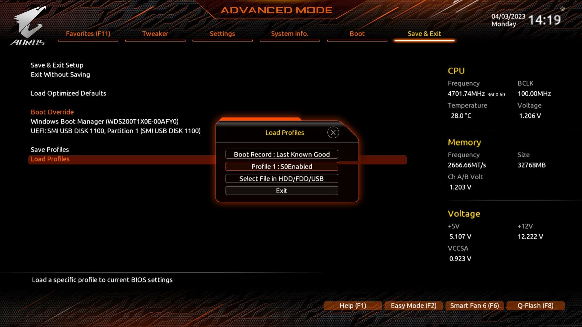 Gigabyte BIOS Profili