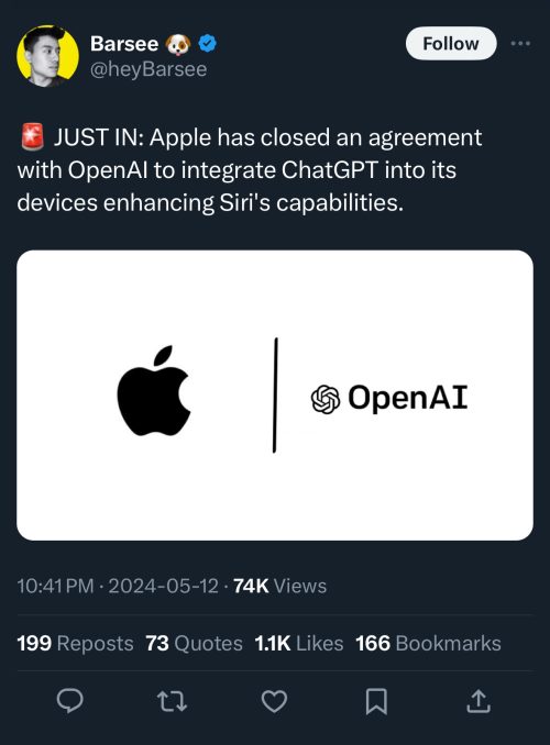 Apple ve OpenAI, iOS 18 ve Siri'ye ChatGPT özelliklerini getirmek için bir anlaşma imzaladı