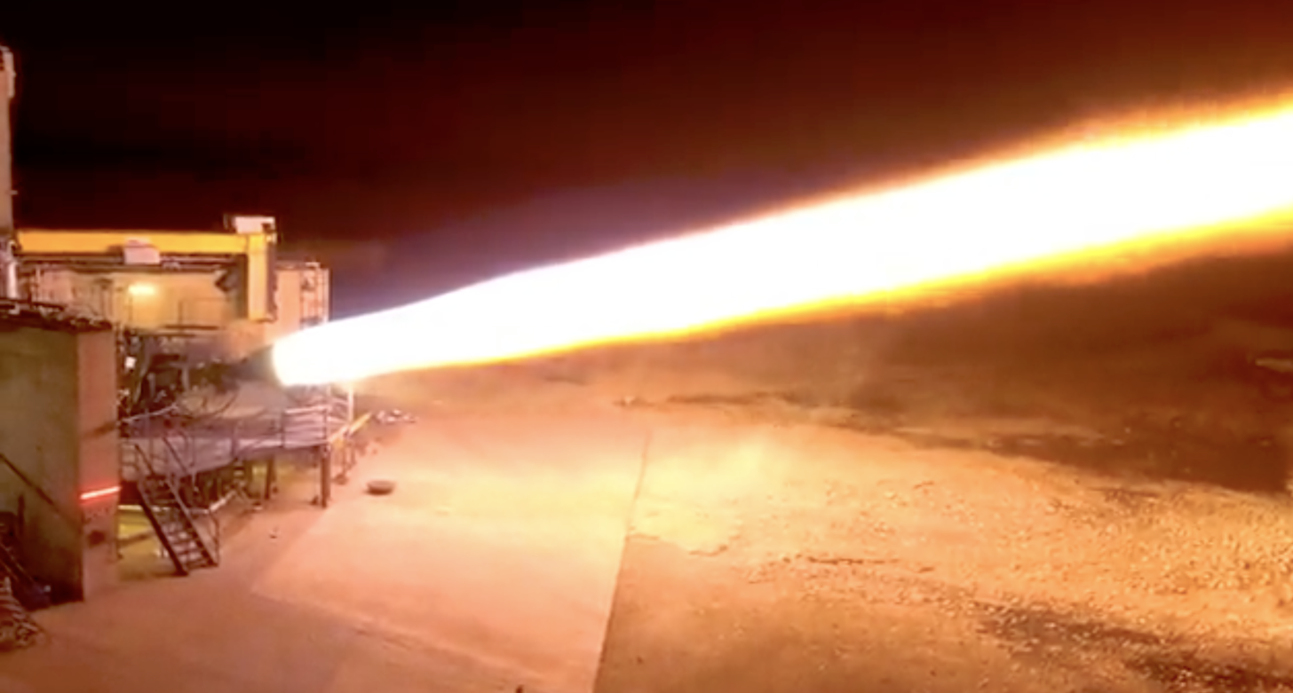 Raptor motorunun 2023'teki test ateşlemesinden bir ekran görüntüsü