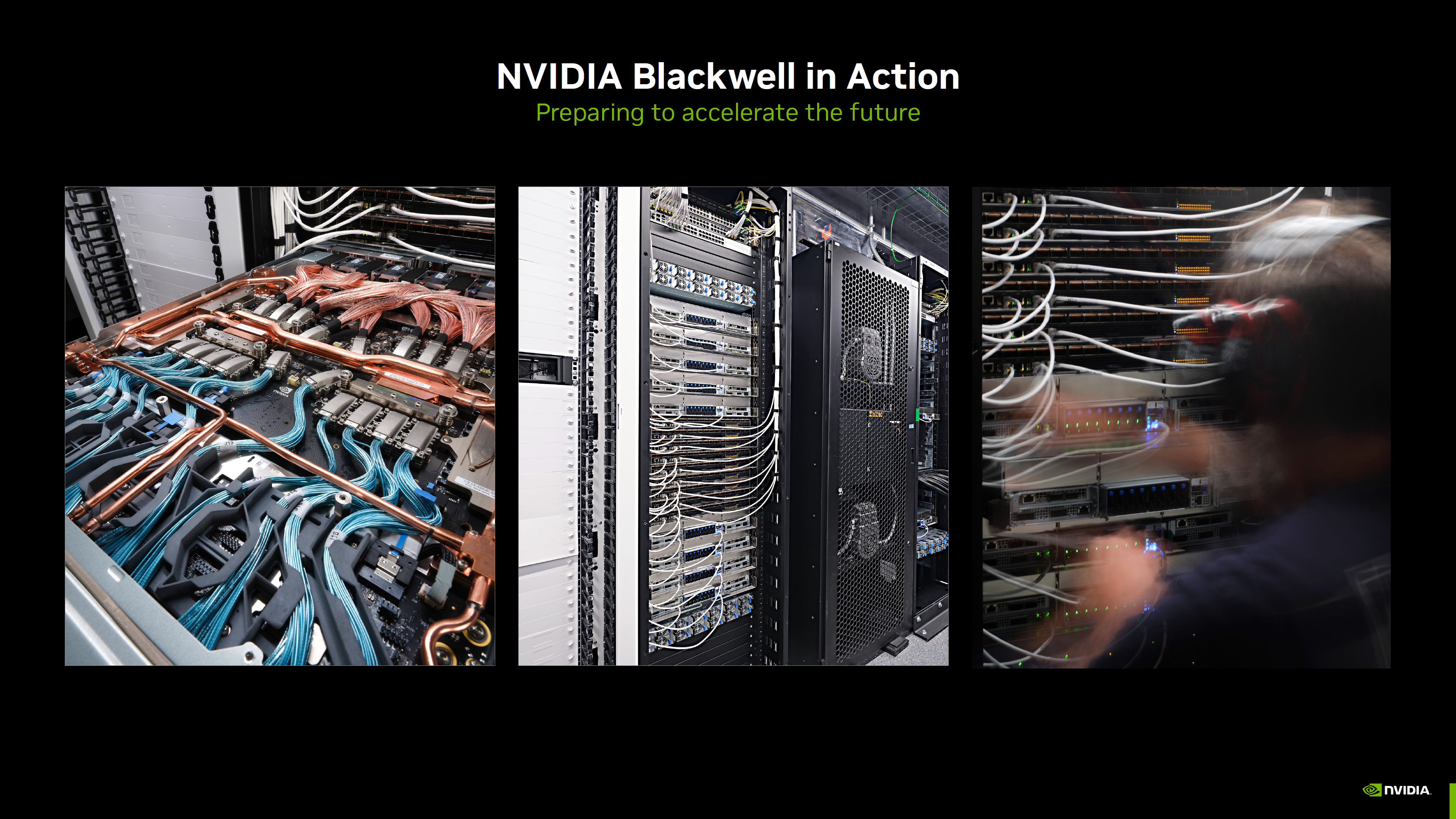 NVIDIA Blackwell Veri Merkezlerinde Çalışır Durumda: NVLINK Güncellenerek 1.4 TB/s, Daha Fazla GPU Detayı, İlk FP4 GenAI Görüntüsü