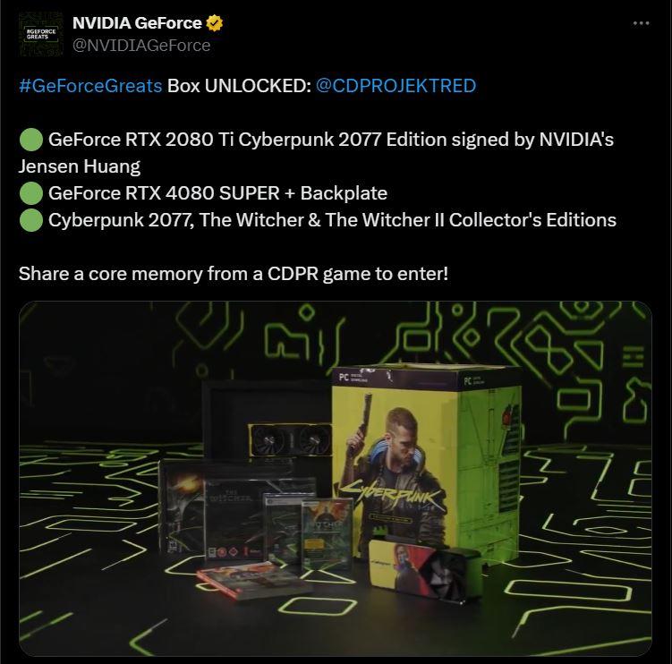 NVIDIA, GeForce Greats Etkinliğinde Cyberpunk 2077 Temalı Gizemli Kutusunu Tanıttı