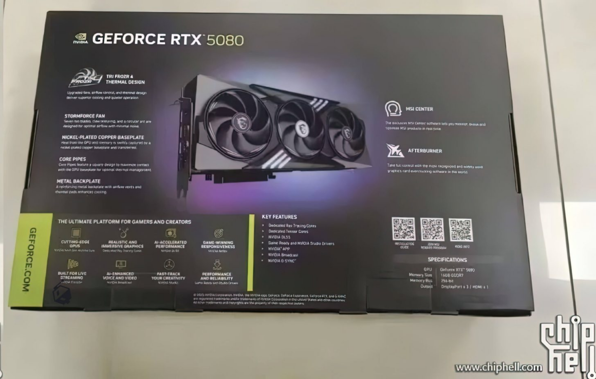 NVIDIA GeForce RTX 5080 GPU Özel Modeli Sızdırıldı