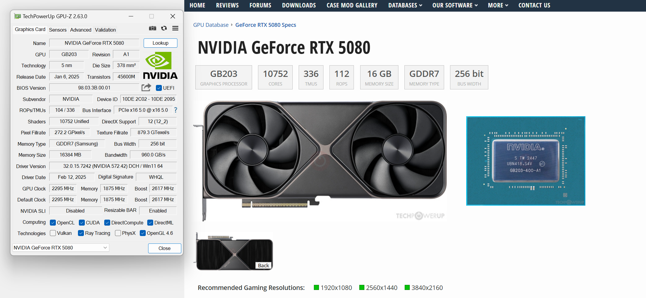 Reddit RTX 5080 104 ROPs