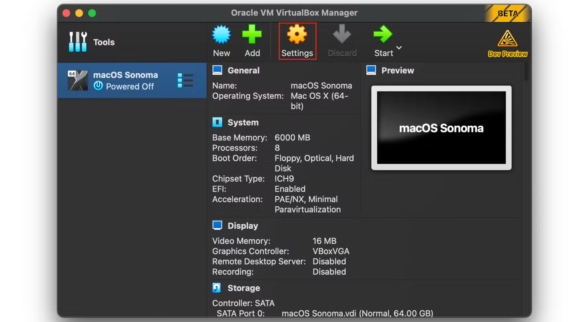 VirtualBox uygulama içi görüntü