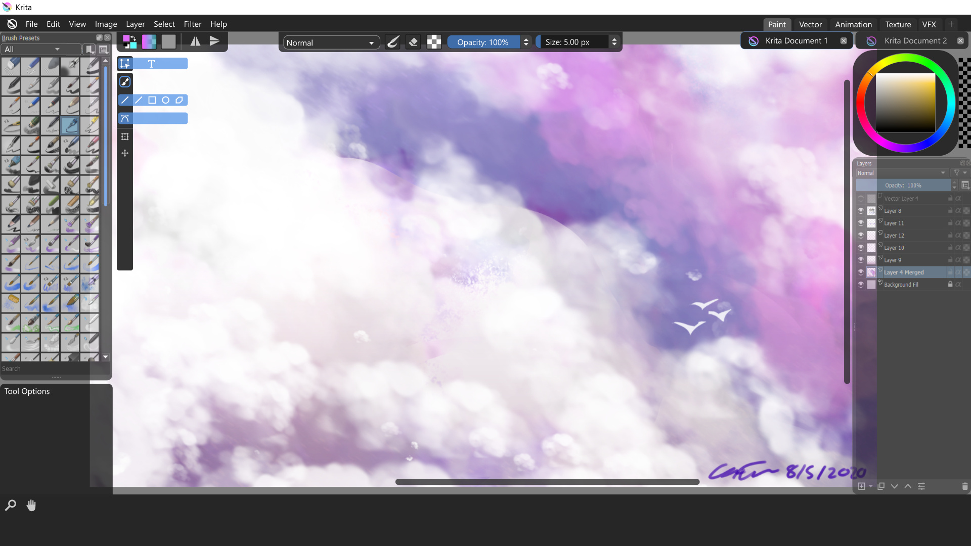 Krita ekran görüntüsü