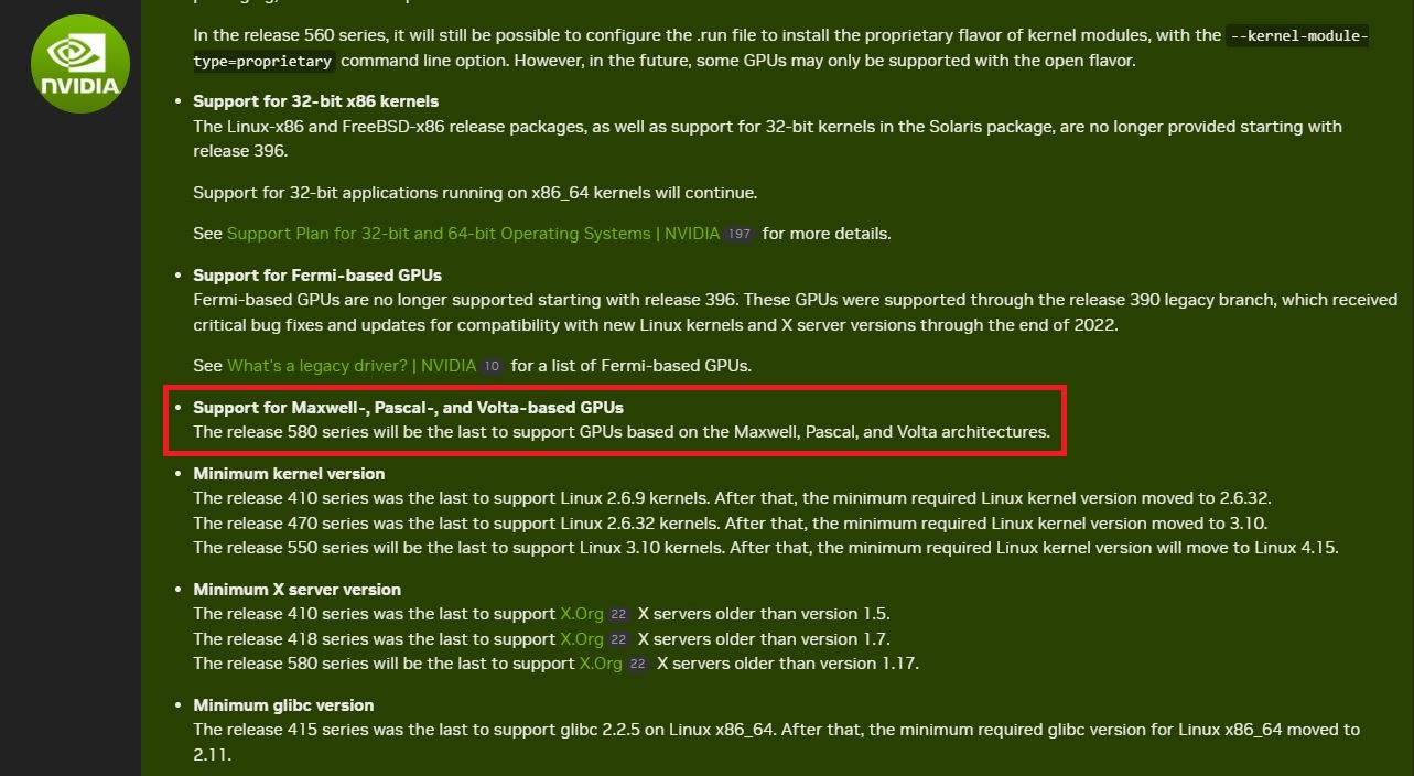 NVIDIA Driver 580 serisi