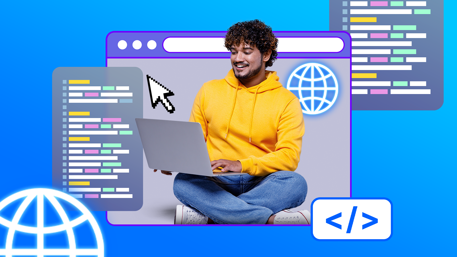 smiling-man-sitting-cross-legged-with-a-laptop-surrounded-by-code-snippets-web-browser-graphics-and.png