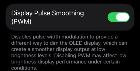 iPhone 17 PWM Titremesi Ayarı