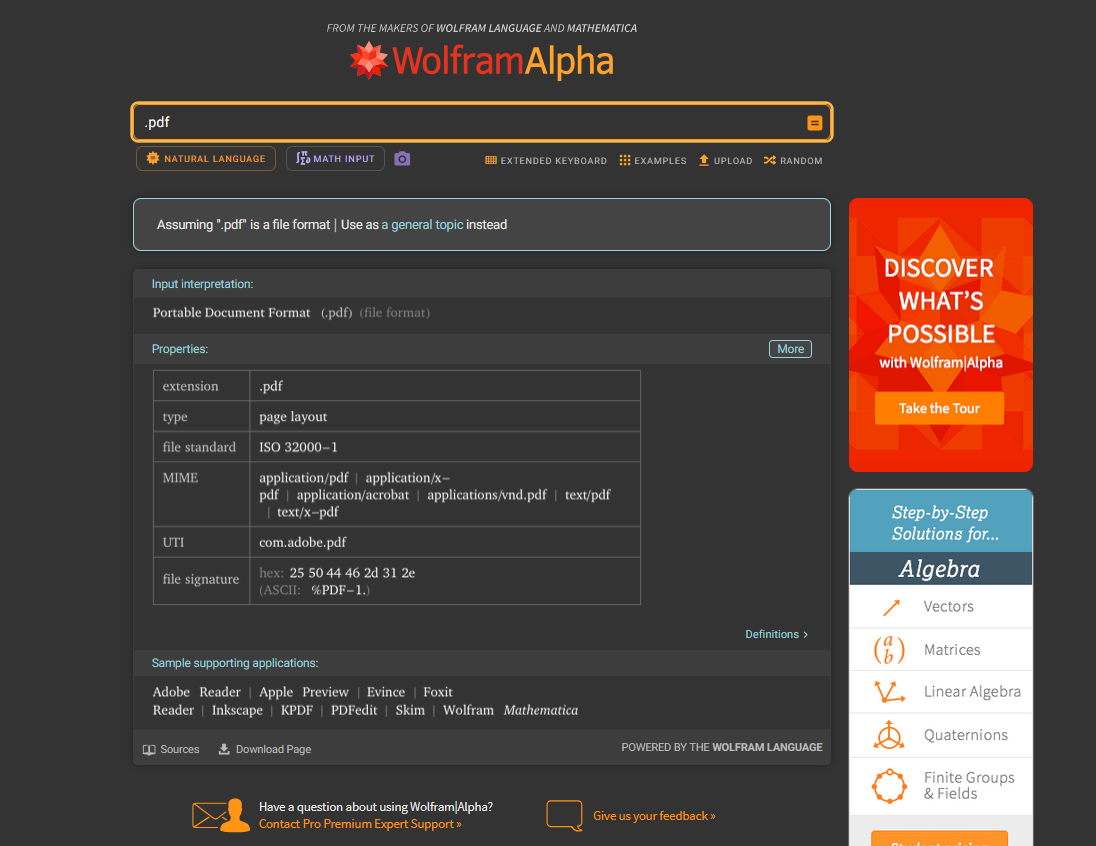 Wolfram Alpha