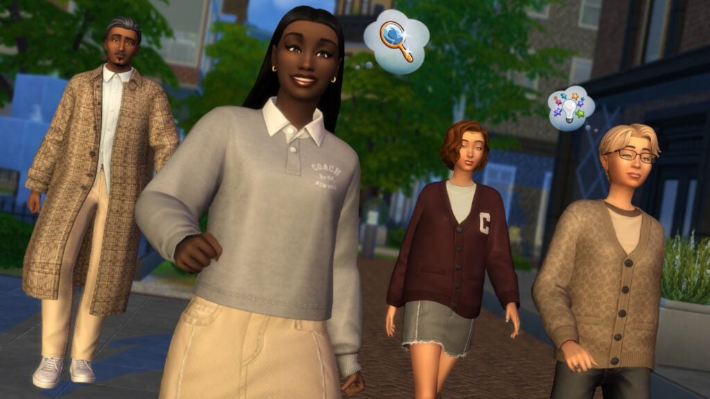 The Sims 4 Coach RePurposed Capsule koleksiyonundaki kıyafetler