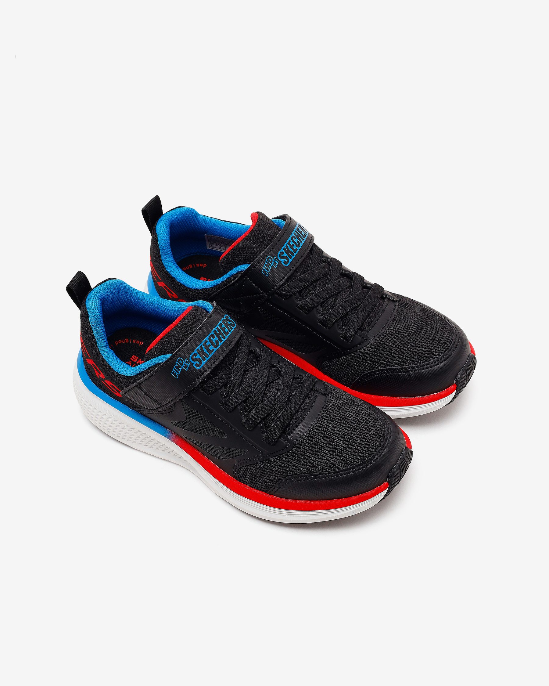 Siyah ve mavi Skechers'ım Nerede çocuk ayakkabısı