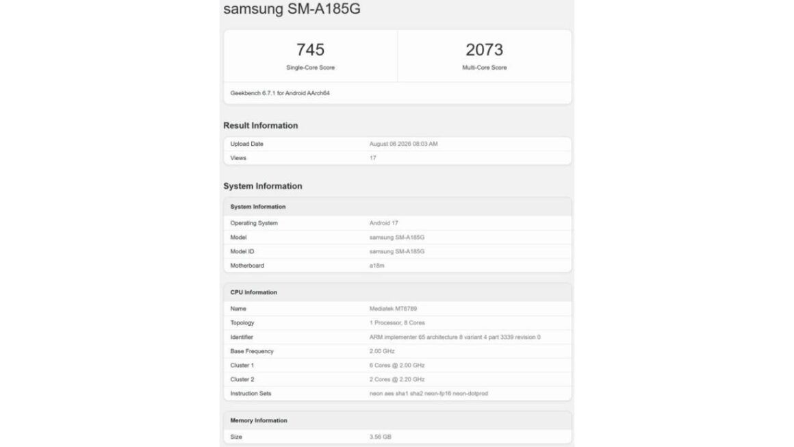Samsung Galaxy A18 1