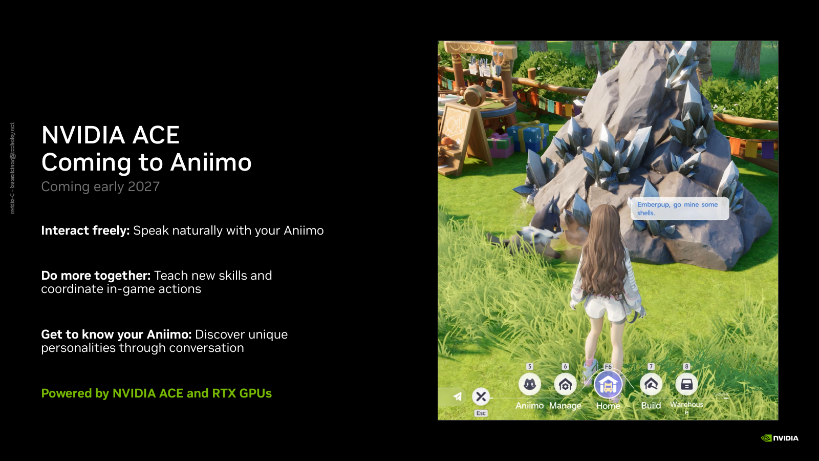 Aniimo'da NVIDIA ACE ile doğal konuşma kullanan oyuncu