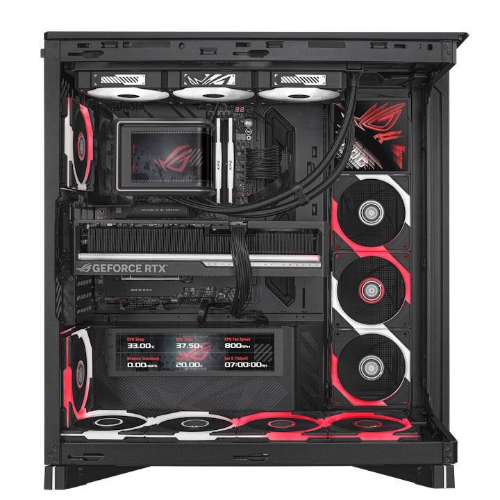 ASUS ROG Cronox ARGB kasanın iç yerleşimi