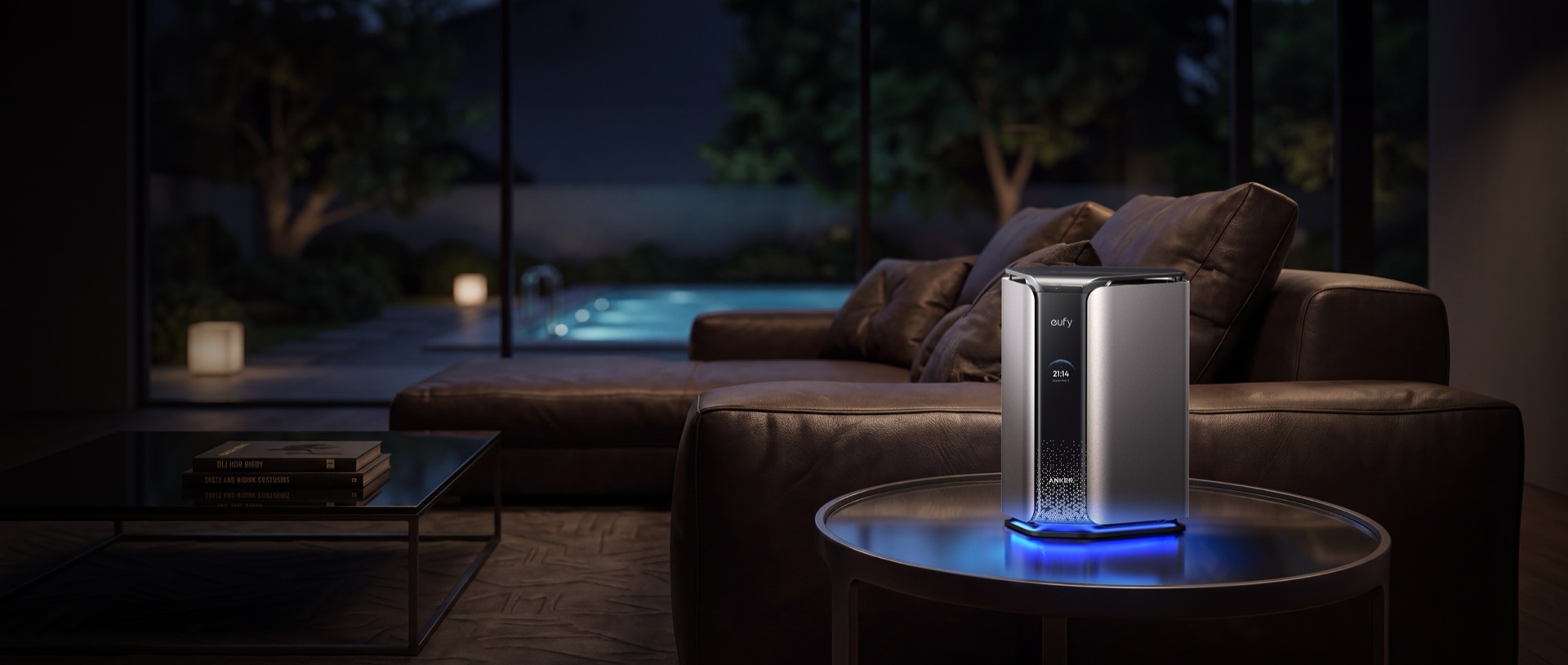 Anker MindBase akıllı ev merkezi bir yaşam alanında