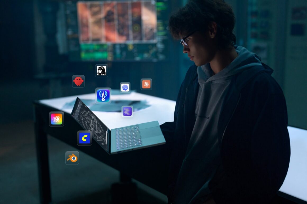ASUS ProArt P16 dizüstü bilgisayar kullanımda