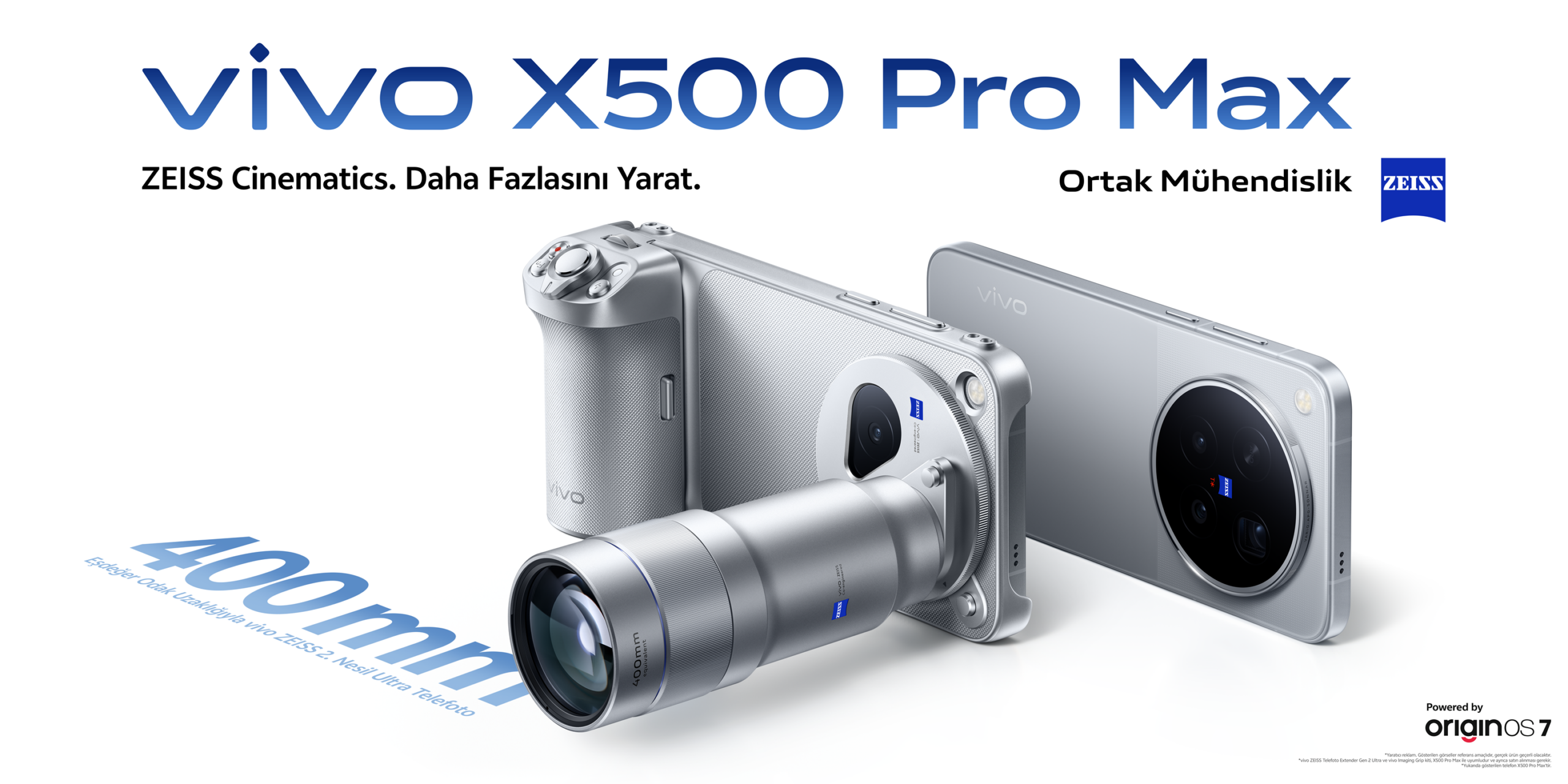 vivo X500 Pro Max ve ZEISS telefoto genişletici